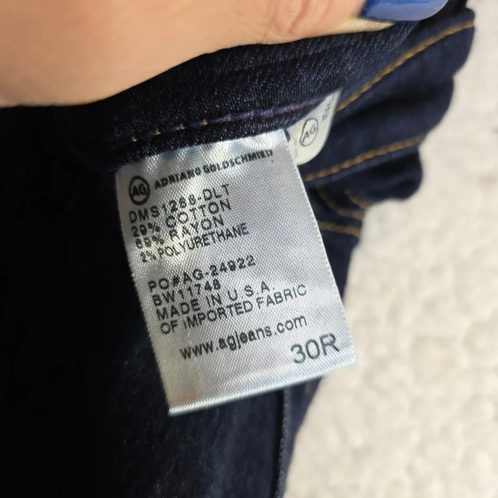 AG Adriano Goldschmied The Legging Super Skinny Jeans Dark‎ Wash Size 30R Sexy